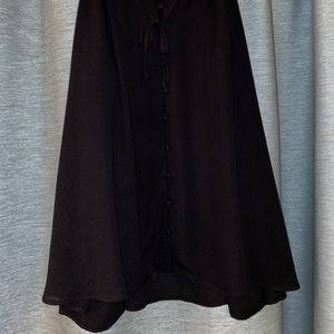 Torrid Black Button down tank w/ tie neck size 3